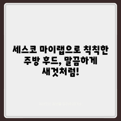 주방 후드 청소, 세스코 마이랩으로 한 번에 끝내고 완벽한 주방 관리하세요! | 주방 청소 팁, 후드 청소, 세스코 마이랩