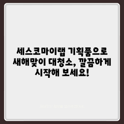 새해맞이 대청소, 세스코마이랩 기획품으로 깨끗하게 시작하세요! |  새해 대청소, 청소 용품 추천, 세스코