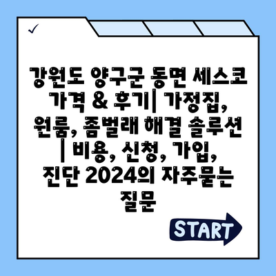 강원도 양구군 동면 세스코 가격 & 후기| 가정집, 원룸, 좀벌래 해결 솔루션 | 비용, 신청, 가입, 진단 2024