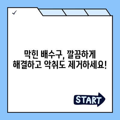 하수구 악취, 싱크대 악취 해결! 세스코마이랩 배수구 클리너로 싹 해결하세요! | 악취 제거, 배수구 청소, 세스코, 효과적인 방법