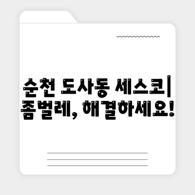 순천 도사동 세스코 가격 & 후기| 가정집, 원룸, 좀벌레 해결 솔루션 | 비용, 신청, 가입, 진단 2024