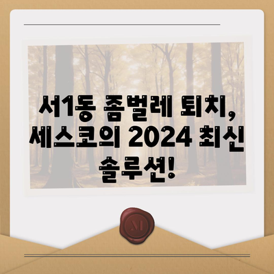 부산 금정구 서1동 세스코 가격 & 후기| 가정집, 원룸, 좀벌래 해결 솔루션 | 2024 최신 정보