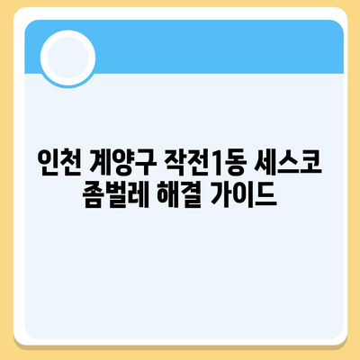 인천 계양구 작전1동 세스코 가격 & 후기| 좀벌레 해결, 가정집/원룸 비용 비교 | 2024 최신 정보