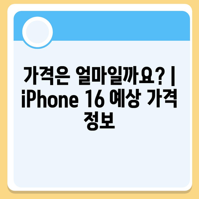 iPhone 16 출시일, 가격, dizayn, 1차 출시국 정보