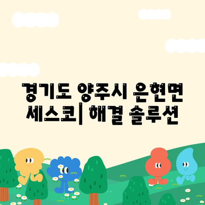 경기도 양주시 은현면 세스코 가격 & 후기| 가정집, 원룸, 좀벌래 해결 솔루션 | 비용, 신청, 가입, 진단 2024