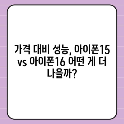 아이폰15 vs 아이폰16 스펙 비교 공개