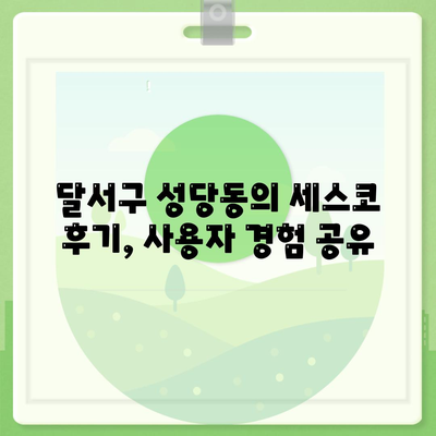 대구시 달서구 성당동 세스코 가격 및 비용 가이드 | 가정집 후기, 원룸 신청 방법, 좀벌래 진단 2024