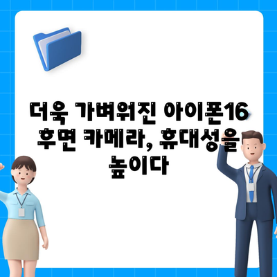 아이폰16 후면 카메라, 가벼운 디자인으로 휴대성 및 사용 용이성 향상