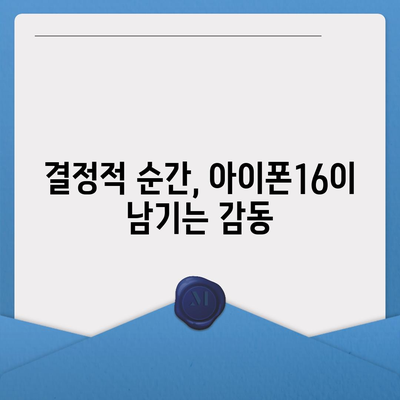 아이폰16 후면 카메라, 더 빠른 초점 속도로 결정적인 순간 포착