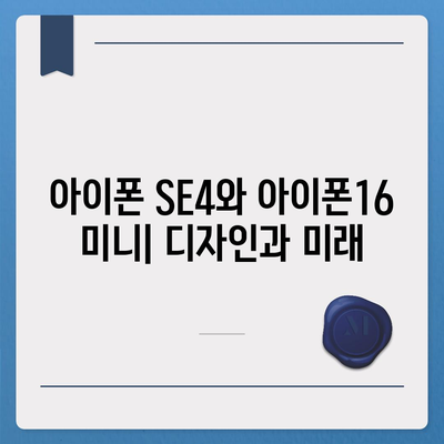 아이폰 SE4의 디자인 변경과 아이폰16 미니의 미래