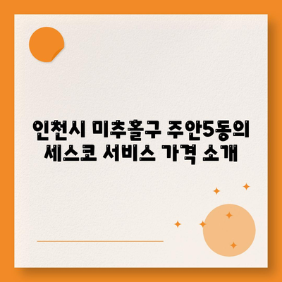 인천시 미추홀구 주안5동 세스코 가격 및 신청 방법 | 비용, 가정집 후기, 원룸, 좀벌래 해결책 2024