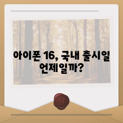 아이폰 16 국내 출시일과 1차 출시 예상