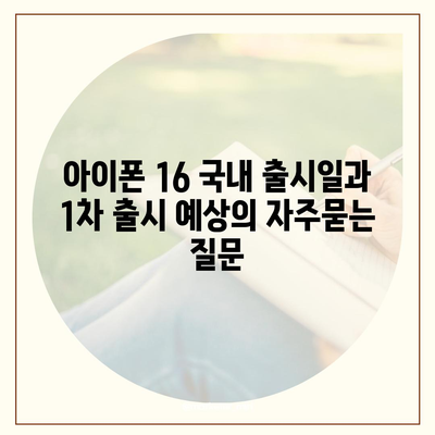 아이폰 16 국내 출시일과 1차 출시 예상