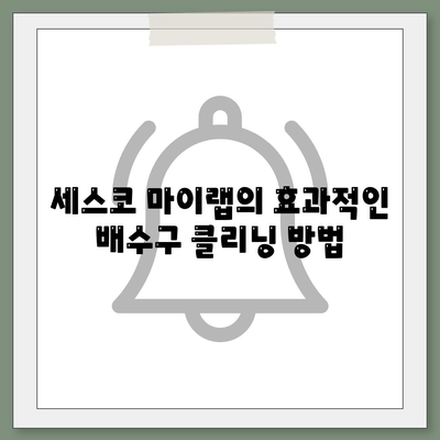 욕실과 주방 배수구 막힘 해결을 위한 세스코 마이랩 배수구 클리너 사용 팁 | 배수구 청소, 막힘 해결, 효율적인 방법