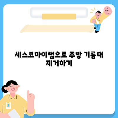 주방 기름때 세정에 효과적인 세스코마이랩으로 주방을 깨끗이 하세요! | 청소, 세정제, 주방 청소 방법