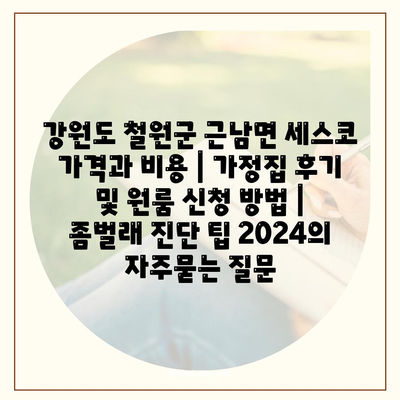 강원도 철원군 근남면 세스코 가격과 비용 | 가정집 후기 및 원룸 신청 방법 | 좀벌래 진단 팁 2024