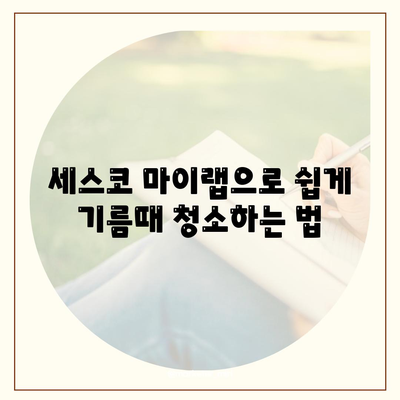 주방 기름때 세정제로 주방후드 깨끗이 청소하는 방법 | 세스코 마이랩, 주방 청소, 기름때 제거 팁