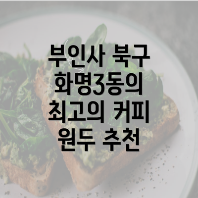 부인사 북구 화명3동의 최고의 커피 원두 추천