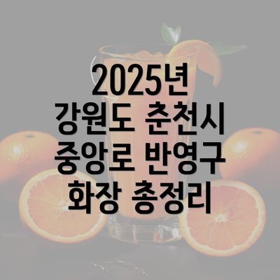 2025년 강원도 춘천시 중앙로 반영구 화장 총정리