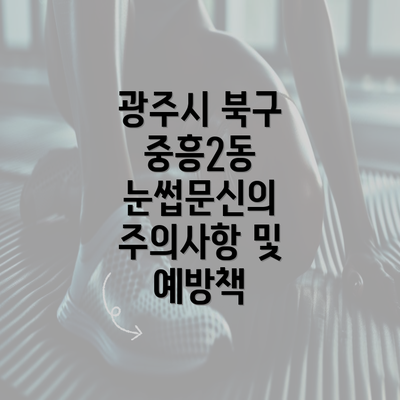 광주시 북구 중흥2동 눈썹문신의 주의사항 및 예방책