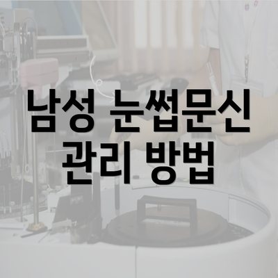 남성 눈썹문신 관리 방법
