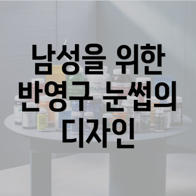 남성을 위한 반영구 눈썹의 디자인