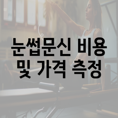 눈썹문신 비용 및 가격 측정
