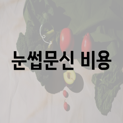 눈썹문신 비용