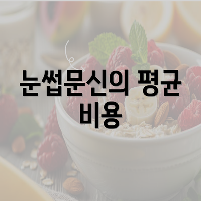 눈썹문신의 평균 비용