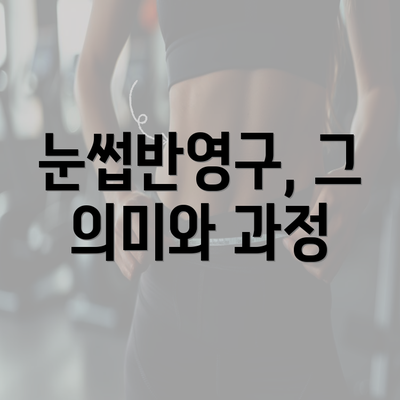 눈썹반영구, 그 의미와 과정