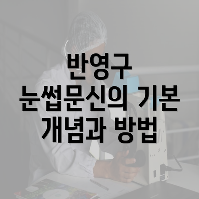 반영구 눈썹문신의 기본 개념과 방법