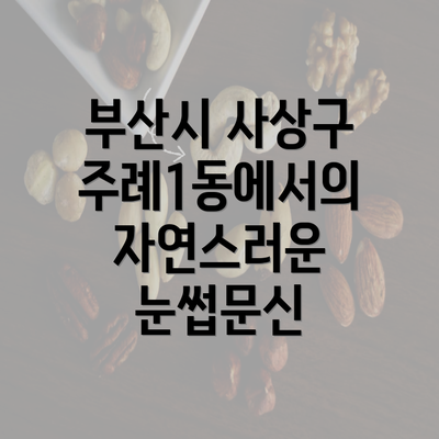 부산시 사상구 주례1동에서의 자연스러운 눈썹문신
