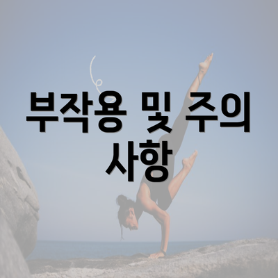 부작용 및 주의 사항
