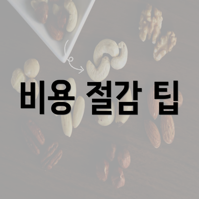 비용 절감 팁