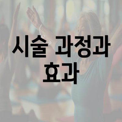 시술 과정과 효과