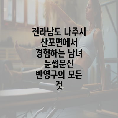 전라남도 나주시 산포면에서 경험하는 남녀 눈썹문신 반영구의 모든 것