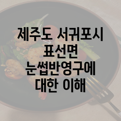 제주도 서귀포시 표선면 눈썹반영구에 대한 이해