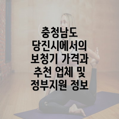 충청남도 당진시에서의 보청기 가격과 추천 업체 및 정부지원 정보