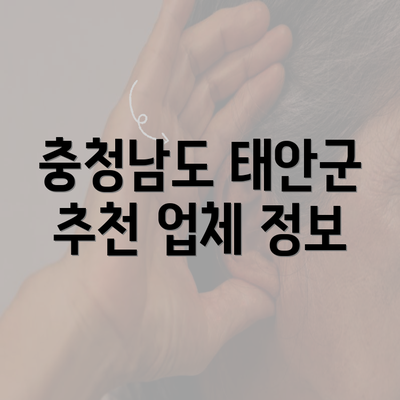 충청남도 태안군 추천 업체 정보