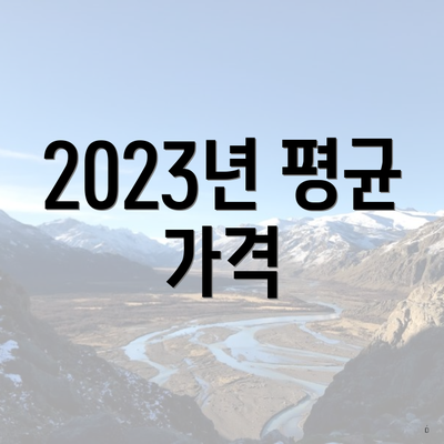 2023년 평균 가격