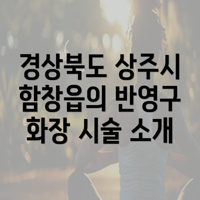 경상북도 상주시 함창읍의 반영구 화장 시술 소개