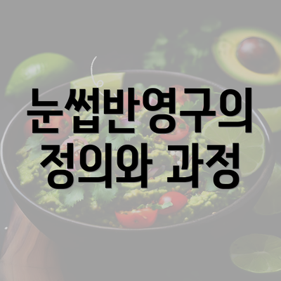 눈썹반영구의 정의와 과정