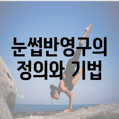 눈썹반영구의 정의와 기법