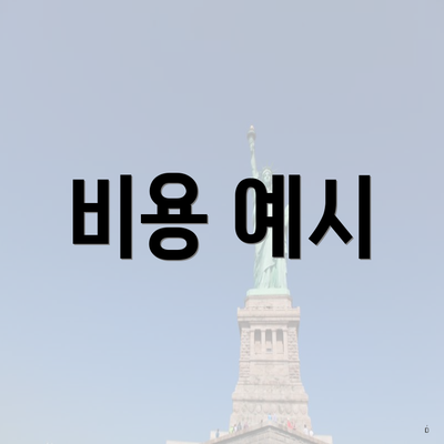 비용 예시