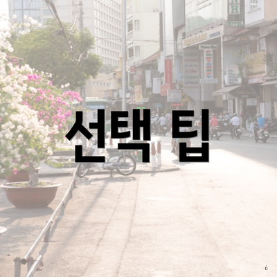 선택 팁