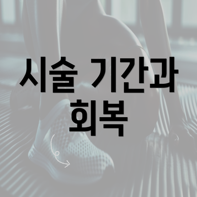 시술 기간과 회복