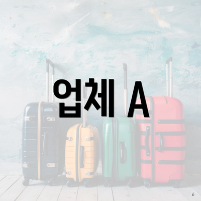 업체 A