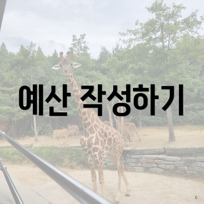 예산 작성하기