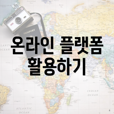 온라인 플랫폼 활용하기