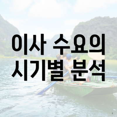 이사 수요의 시기별 분석